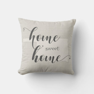 Oklahoma - Home Sweet Home burlap-look Cushion