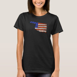 Oklahoma Home Usa Flag T-Shirt