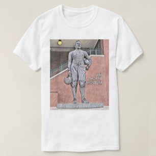 Oklahoma Jim Thorpe Museum Statue Watercolor T-Shirt