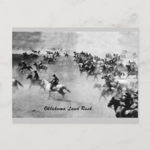 Oklahoma Land Rush Postcard