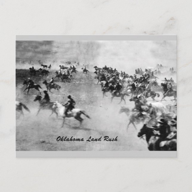 Oklahoma Land Rush Postcard (Front)