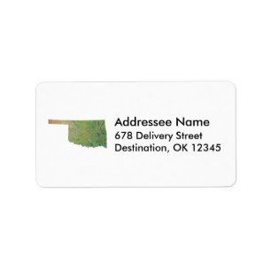Oklahoma Map Address Label