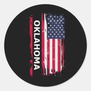 Oklahoma Mens And Women's Classic Round Sticker