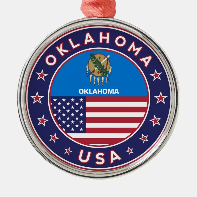 Oklahoma Metal Ornament (Front)