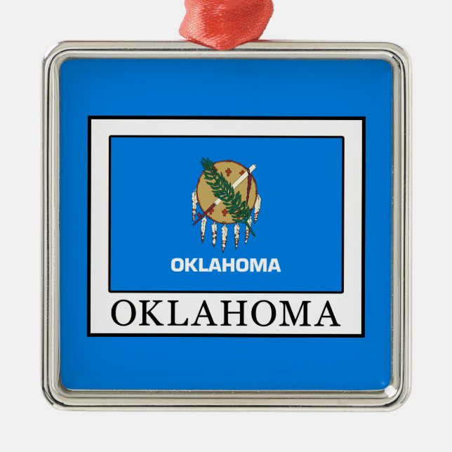 Oklahoma Metal Tree Decoration (Front)