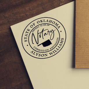 Oklahoma Modern Notary Public   Self-inking Stamp