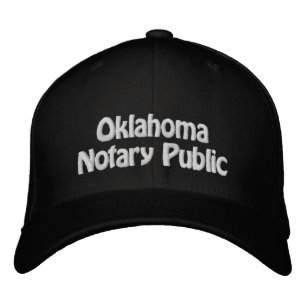 Oklahoma Notary Public Embroidered Baseball Cap