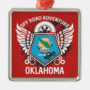 Oklahoma Off Road Adventure 4x4 Trails Mudding Metal Ornament