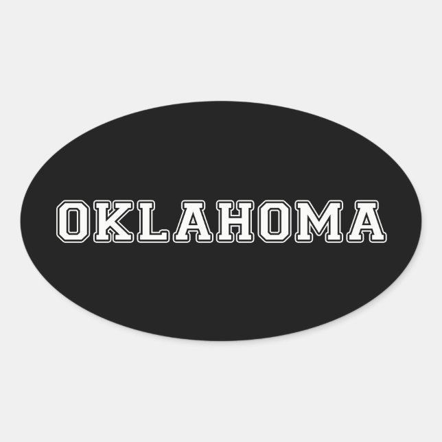 Oklahoma Oval Sticker (Front)