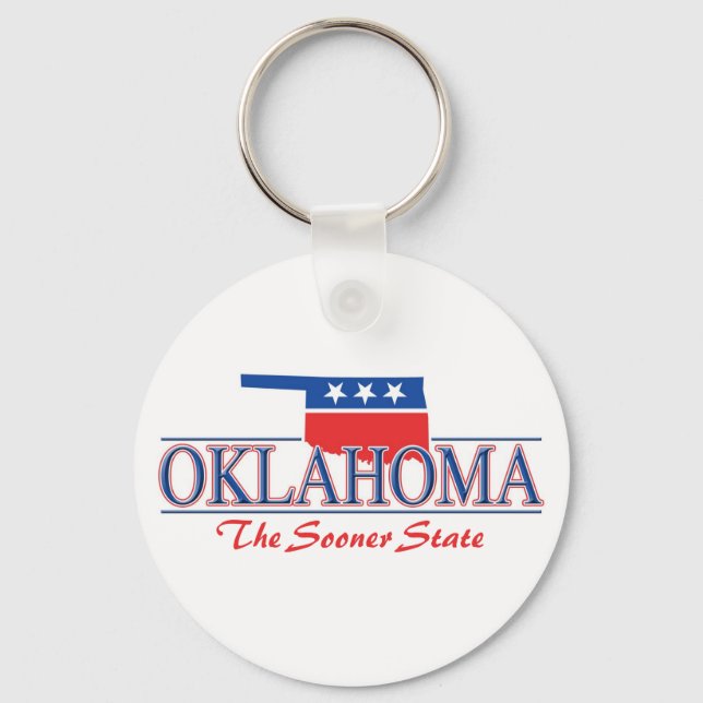 Oklahoma Patriotic Keychain (Front)
