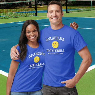Oklahoma Pickleball Add Club Partner Name Custom T-Shirt