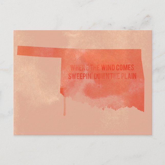 OKLAHOMA POSTCARD (Front)