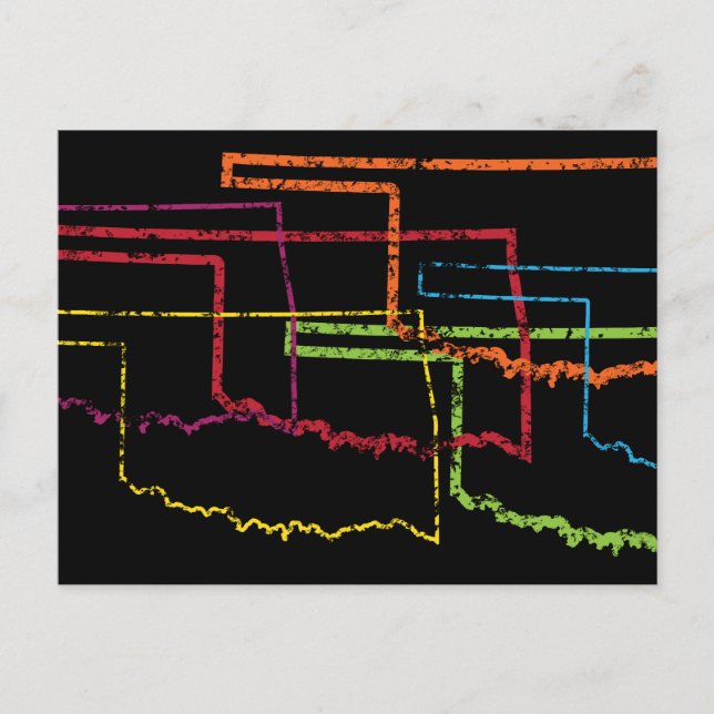 oklahoma pride blur postcard (Front)