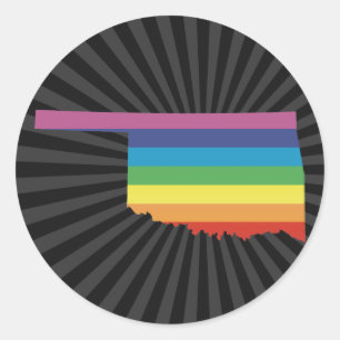 oklahoma pride. classic round sticker