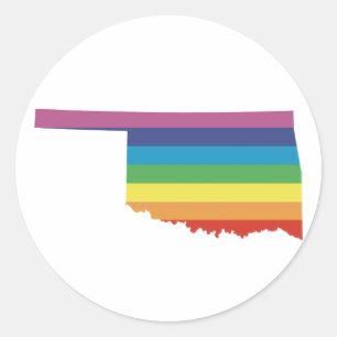 oklahoma pride. classic round sticker