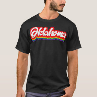 Oklahoma Rainbow Typography T-Shirt