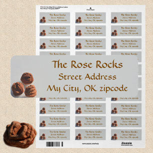 Oklahoma Rose Rocks Photographic Return Address Label