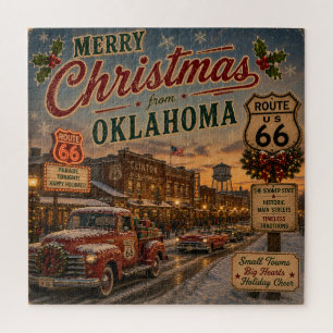 Oklahoma Route 66 Christmas Challenge Jigsaw Puzzle