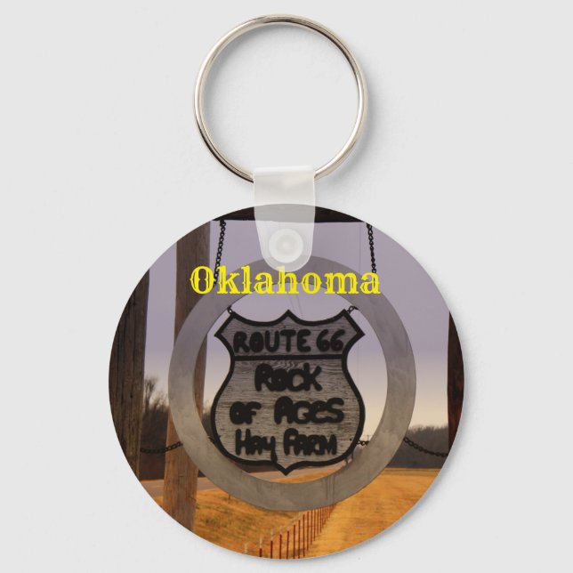 Oklahoma Route 66 Key Chain (Front)