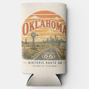 Oklahoma Route 66 Plains Highway Travel Mood Seltzer Can Cooler