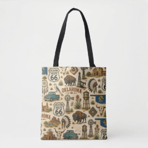 Oklahoma Route 66 Prairie Carryall Tote Bag