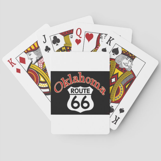 Oklahoma Route 66 Shield Playing Cards (Back)