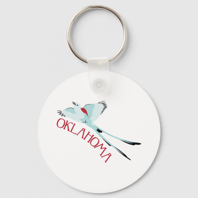 Oklahoma Scissortail Key Ring (Front)