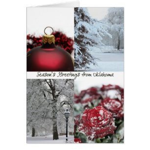 Oklahoma Season's Greetings - Red Winter collage