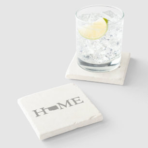 Oklahoma Shaped Letter Home Oklahoman Word Art Stone Coaster