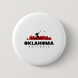 Oklahoma Softll Vintage Minimalist City Softll Lov 6 Cm Round Badge