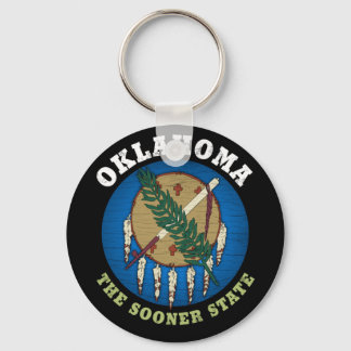 OKLAHOMA SOONER STATE FLAG KEY RING
