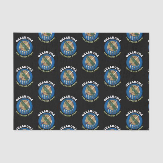OKLAHOMA SOONER STATE FLAG TISSUE PAPER (Front)
