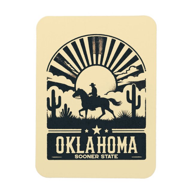 Oklahoma Sooner State Magnet (Vertical)