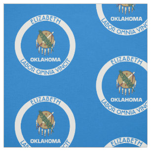 Oklahoma Sooner State Personalised Flag Fabric