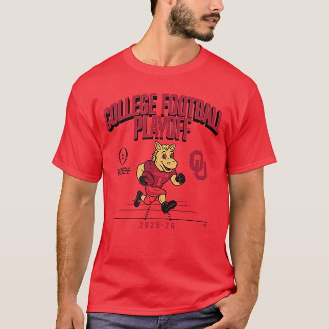 Oklahoma Sooners College Football Playoff Mascot T T-Shirt (Front)