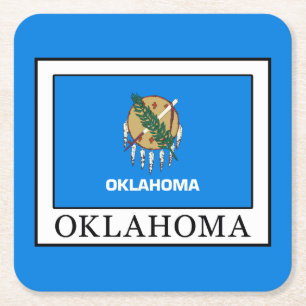 Oklahoma Square Paper Coaster