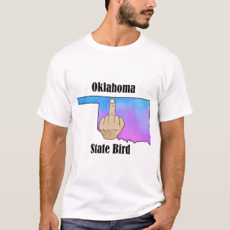 Oklahoma state bird t-shirt middle finger colour