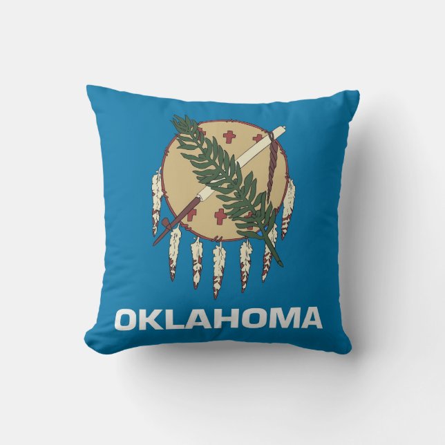 Oklahoma State Flag American MoJo Pillow (Front)
