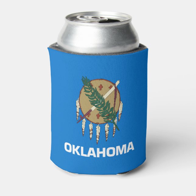 Oklahoma State Flag Can Cooler (Can Back)