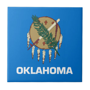 Oklahoma State Flag Ceramic Tile
