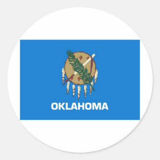 Oklahoma State Flag Classic Round Sticker