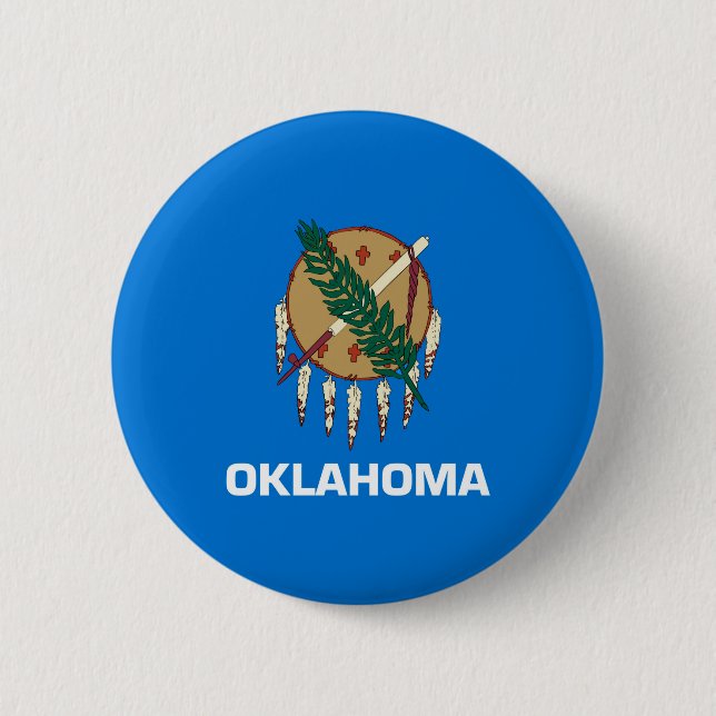 Oklahoma State Flag Design 6 Cm Round Badge (Front)
