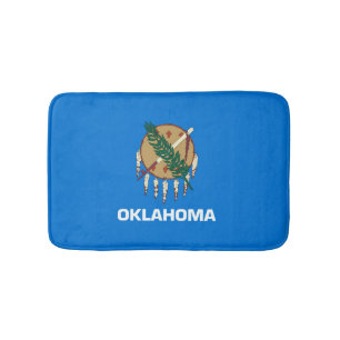Oklahoma State Flag Design Decor Bath Mat