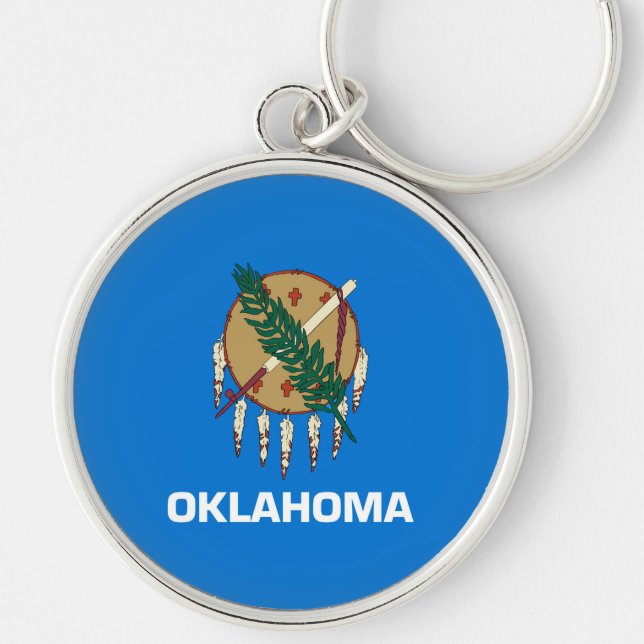 Oklahoma State Flag Design Key Ring (Front)