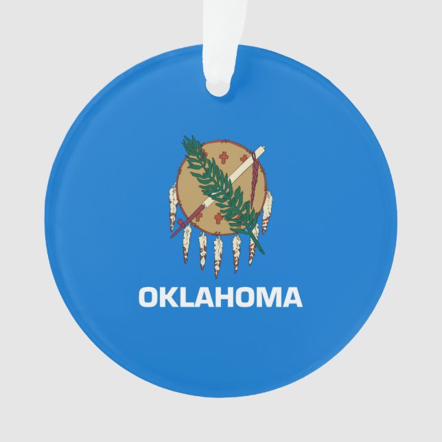 Oklahoma State Flag Design Ornament (Front)
