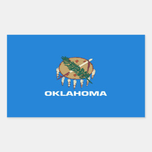 Oklahoma State Flag Design Rectangular Sticker