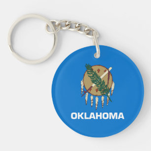 Oklahoma State Flag Key Ring