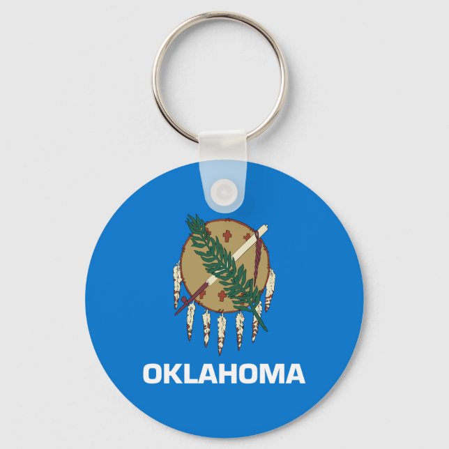 Oklahoma State Flag Key Ring (Front)