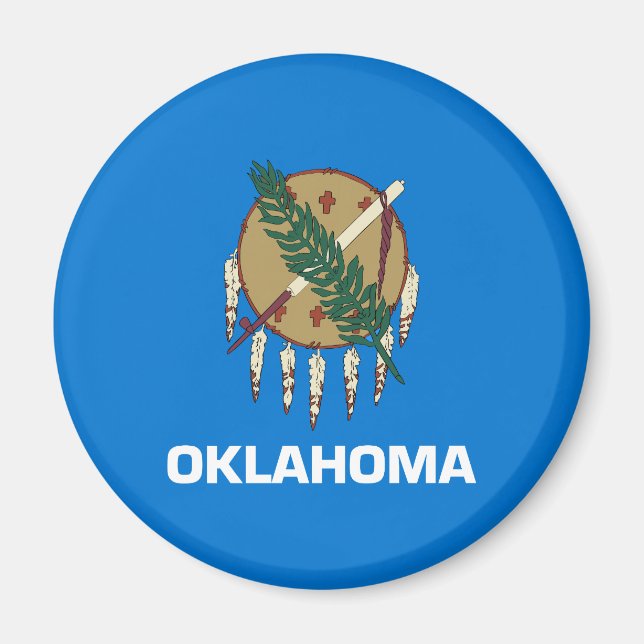 Oklahoma State Flag Magnet (Front)