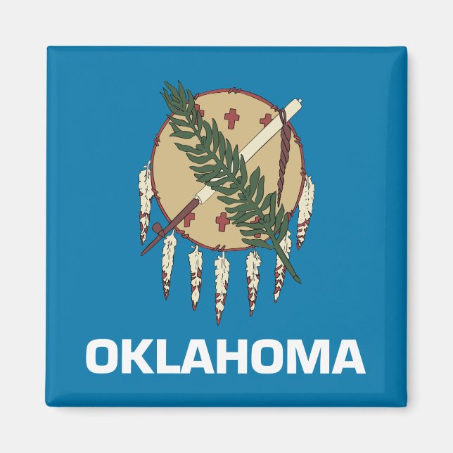Oklahoma State Flag Magnet (Front)